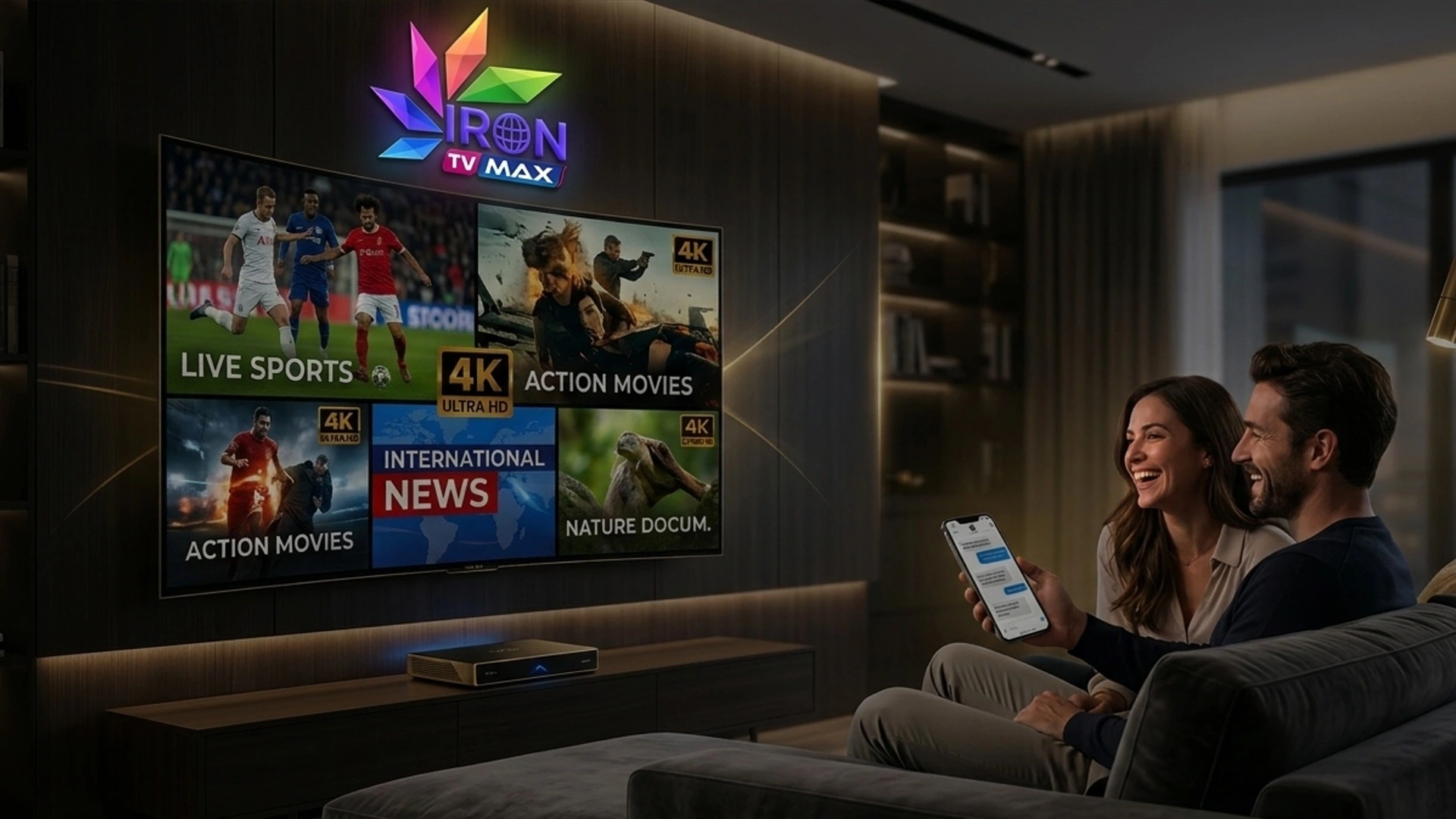 Iron TV Max Clear Interface